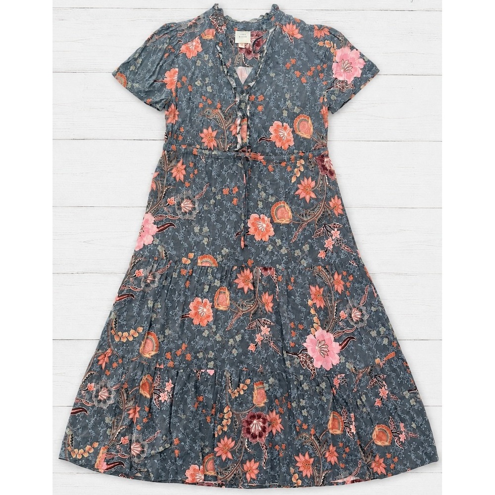 Knox Rose Maxi Dress Floral Tiered Boho Peasant Cottagecore Flowy  Size Small